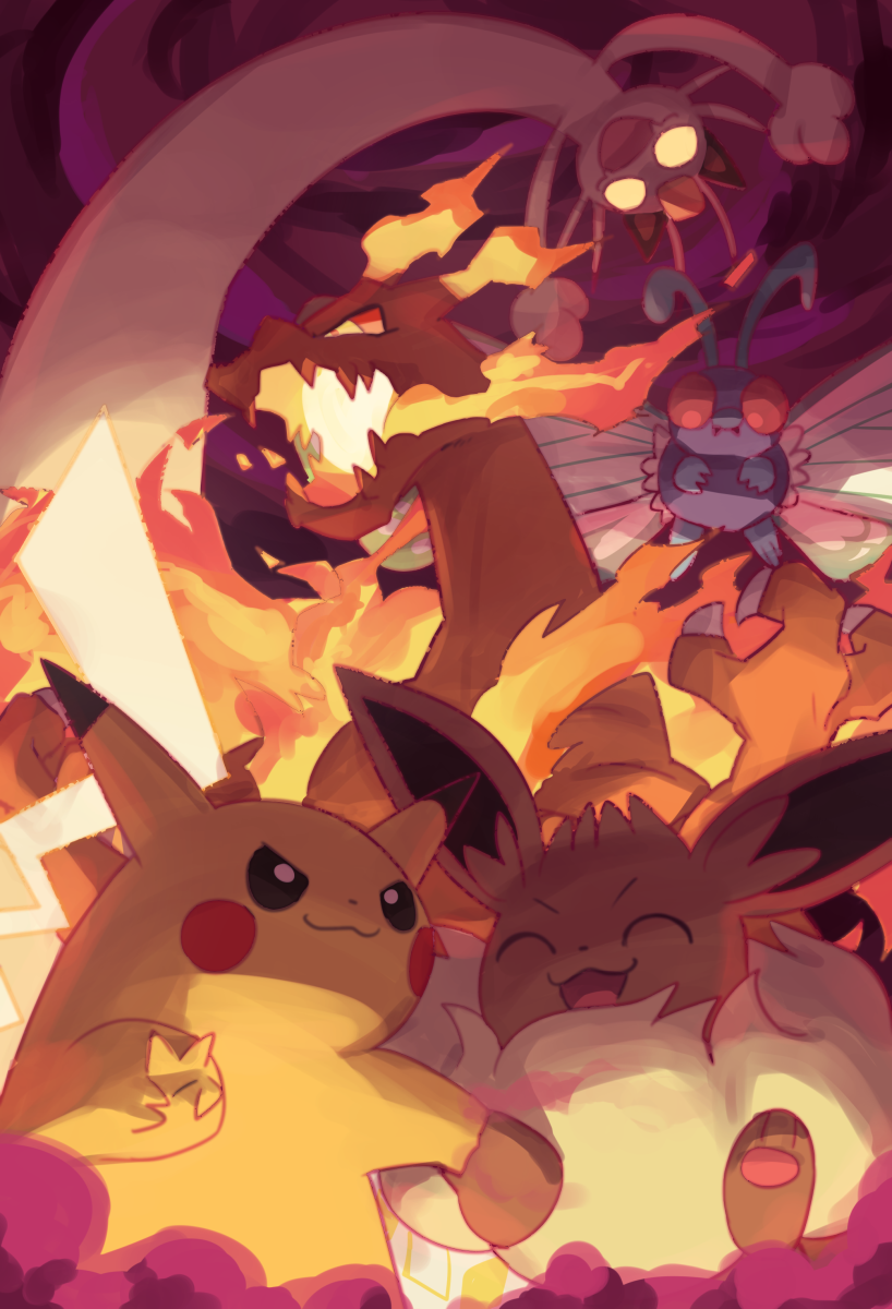 __butterfree_charizard_eevee_meowth_and_pikachu_pokemon_game_and_etc_drawn_by_makotou__454e928731ca4f96ebf4962d2c951c05.png