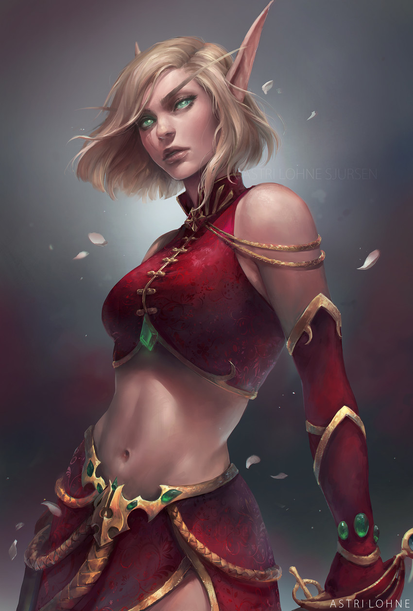 World of warcraft sexy busty female elves  erotic breasts